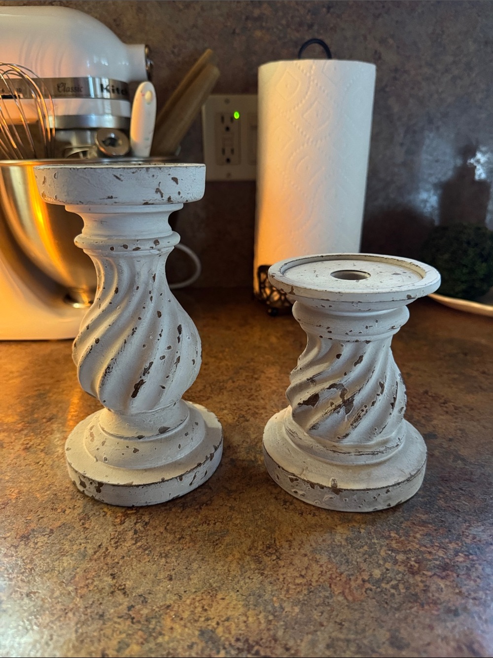 2 candle stick holders